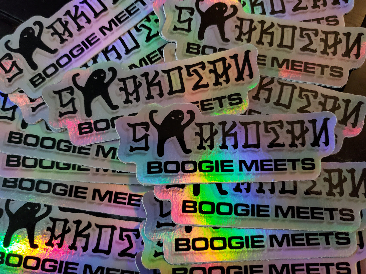 Holographic Angry Cat Sticker